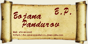 Bojana Pandurov vizit kartica